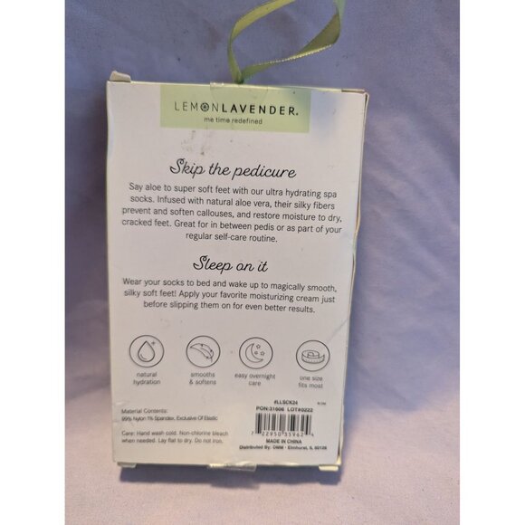 Lemon Lavender You Had Me At Aloe Super Soft Spa Socks Moisturizing Aloe Vera - Picture 2 of 2